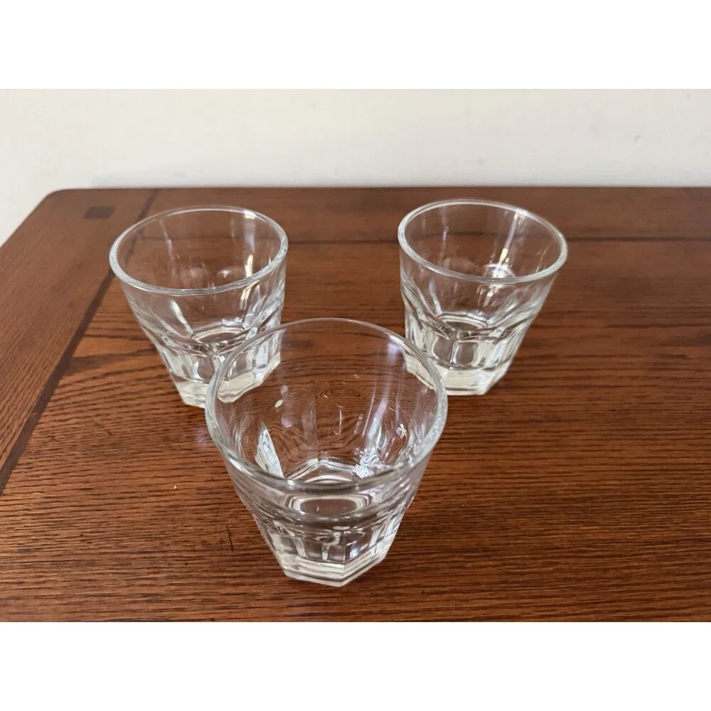 Set of 3 Libbey Duratuff Gibraltar Glasses 8oz #35  Made in USA.